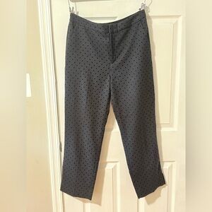 Gently Worn Banana Republic Black Pants with Polka Dots